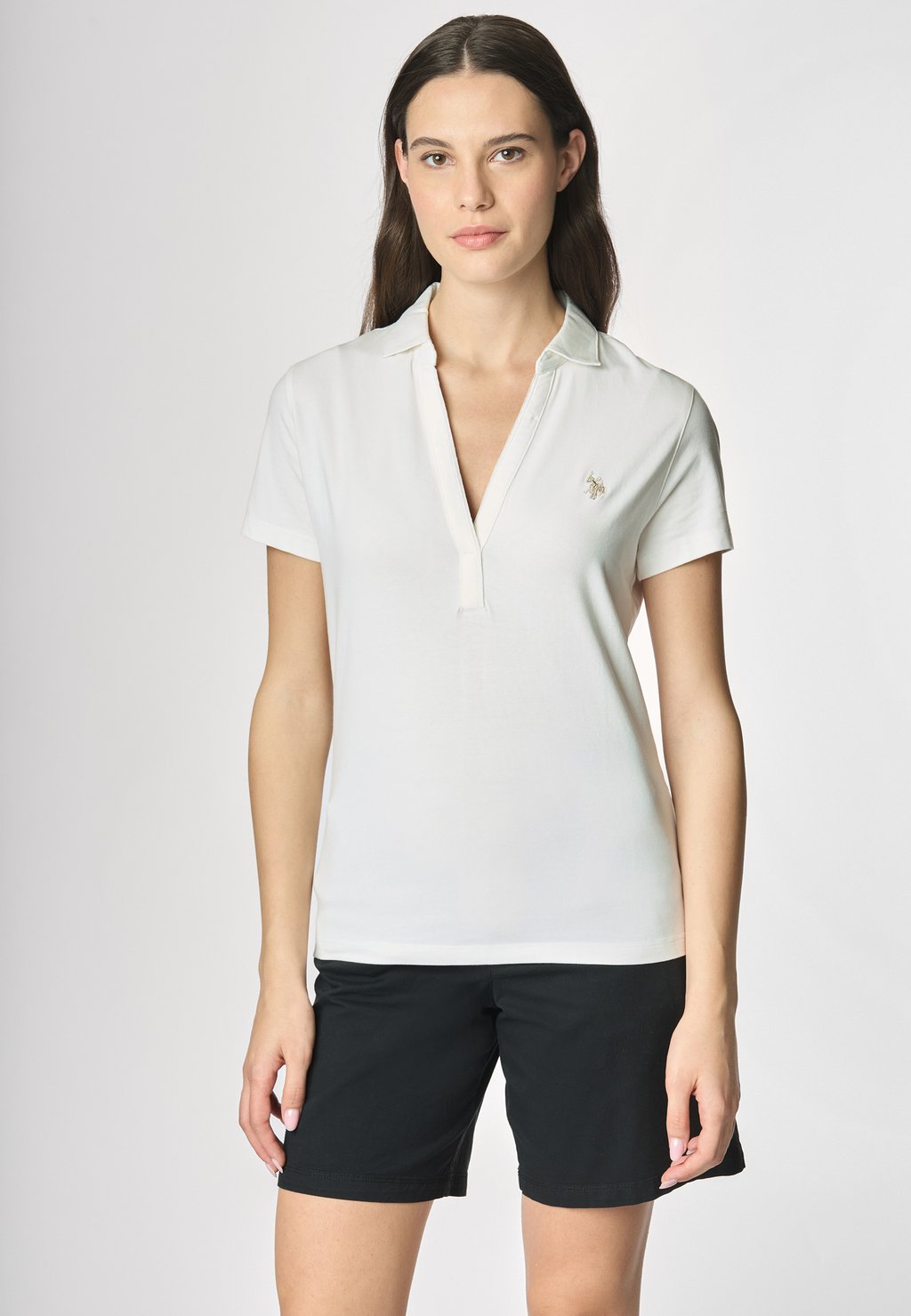 

Поло MANICHE CORTE U.S. Polo Assn., белый