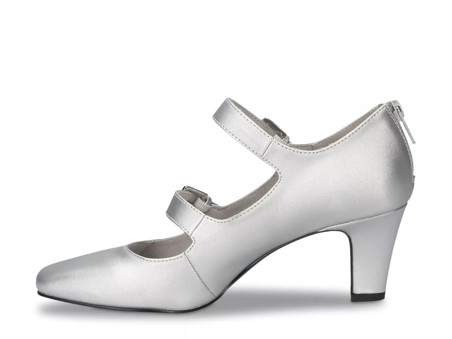 Туфли-лодочки Easy Street Willis Mary Jane, серебристый атлас — фото 3