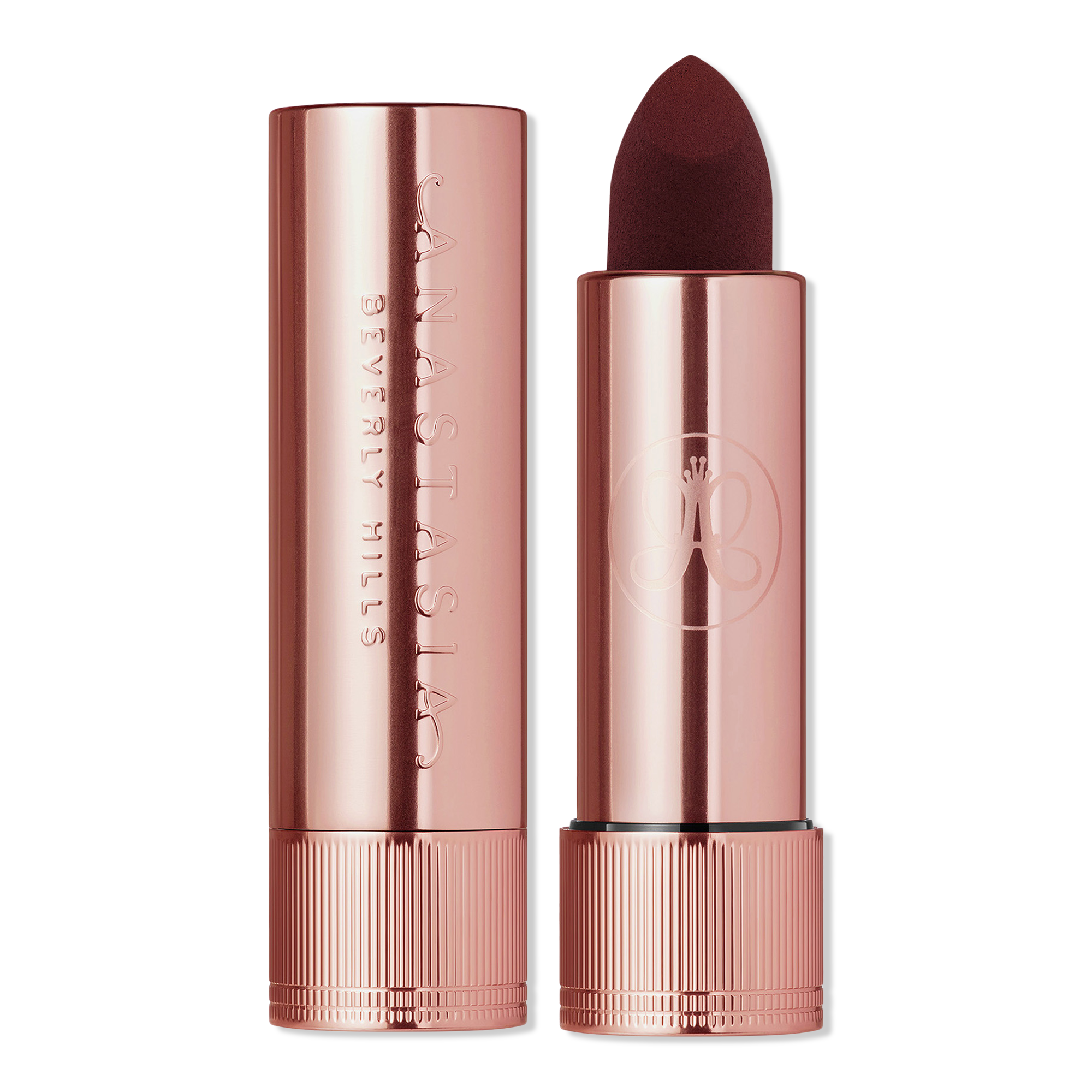 

Матовая и сатиновая бархатная помада с высокой пигментацией Anastasia Beverly Hills, Berry Mocha (rich brown with cool berry hues)