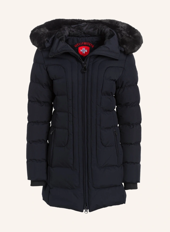 

Стеганое пальто belvitesse с отделкой из искусственного меха Wellensteyn, синий