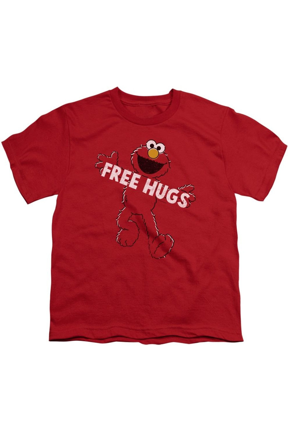 

Футболка с коротким рукавом "Sesame Street" Free Hugs для детей Gildan, красный