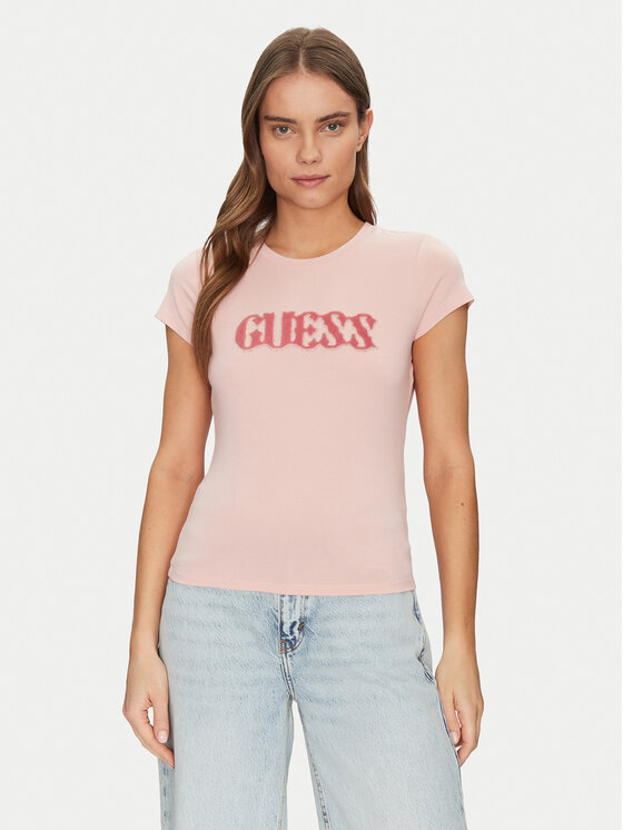 

Облегающая футболка W5GI42 J1314 Guess, розовый