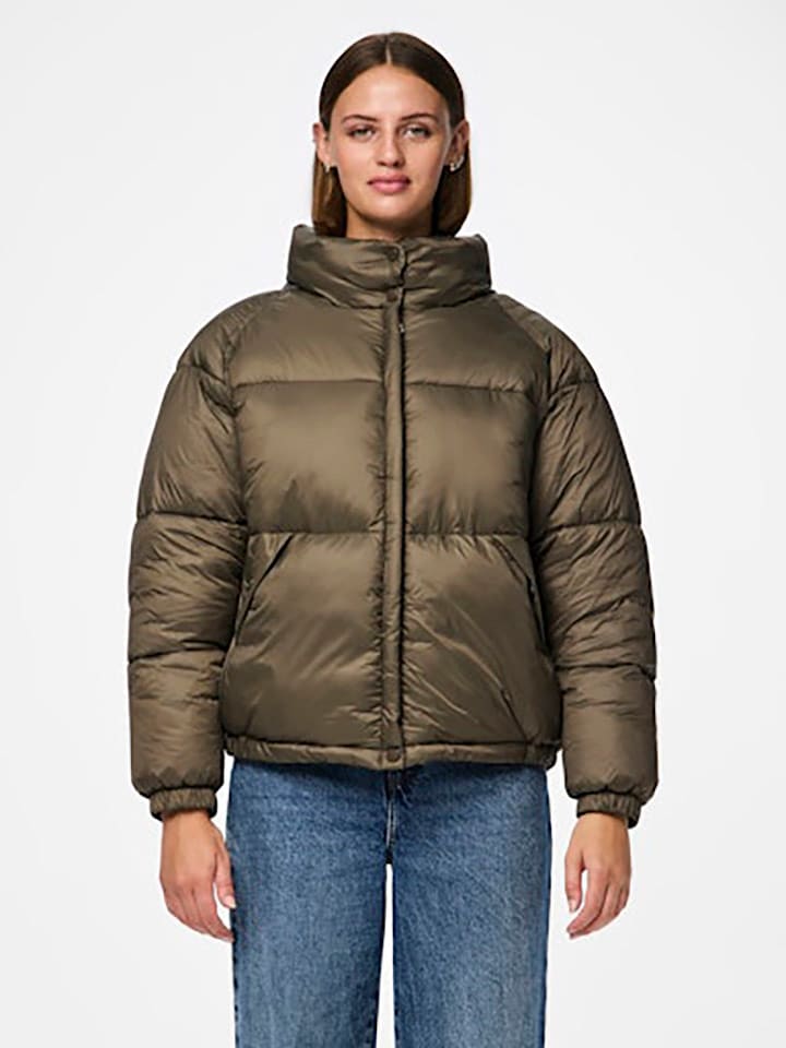 

Стеганая куртка Pieces Steppjacke, темно-коричневый