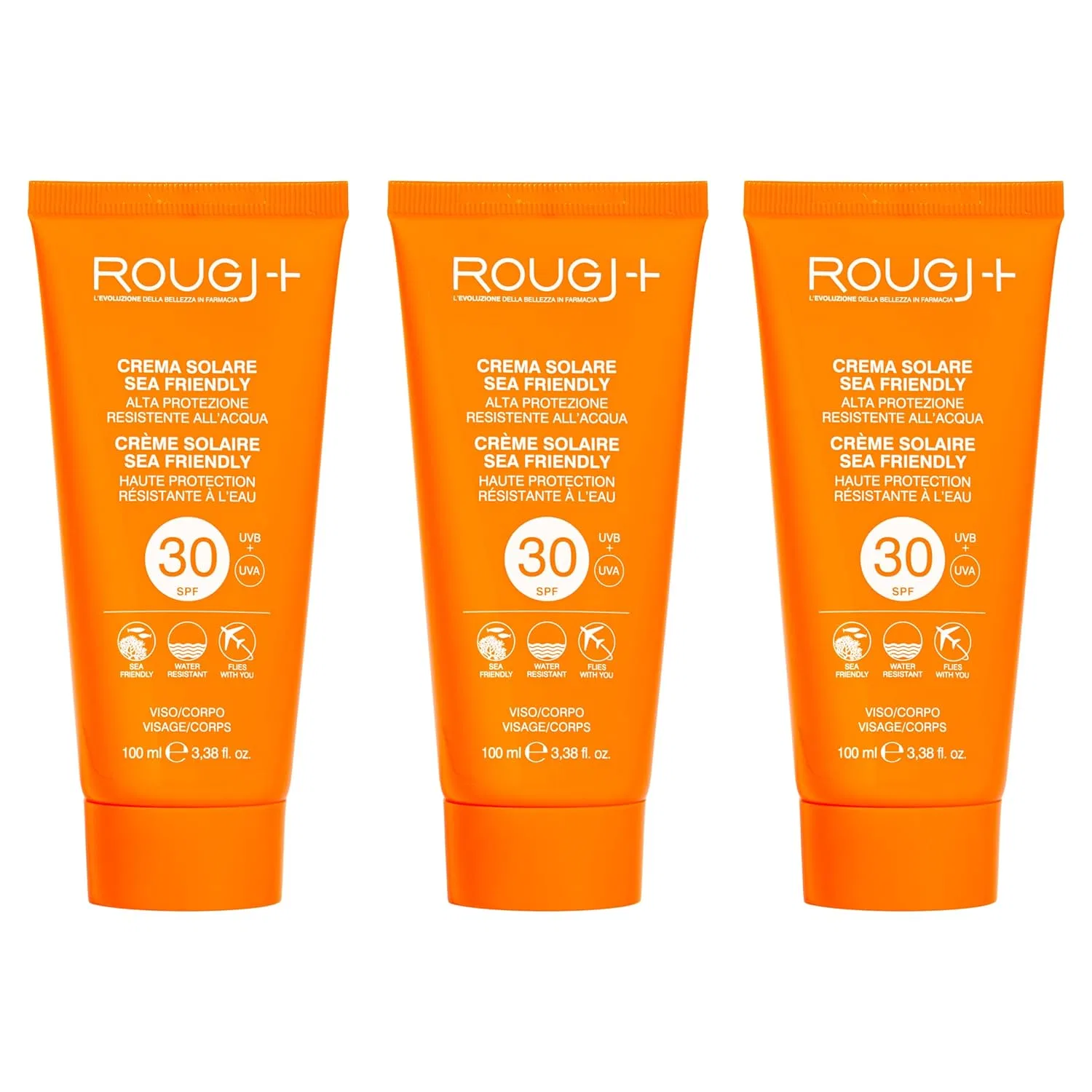 Солнцезащитный крем SPF 30 для лица и тела 100 мл (3 шт.) от Rougj Rougj, 30Spf 100Ml X 3