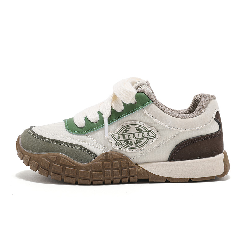 

Нескользящие, легкие, амортизирующие, низкие, детские, повседневные кроссовки для детей ABC KIDS, коричневый/зеленый
