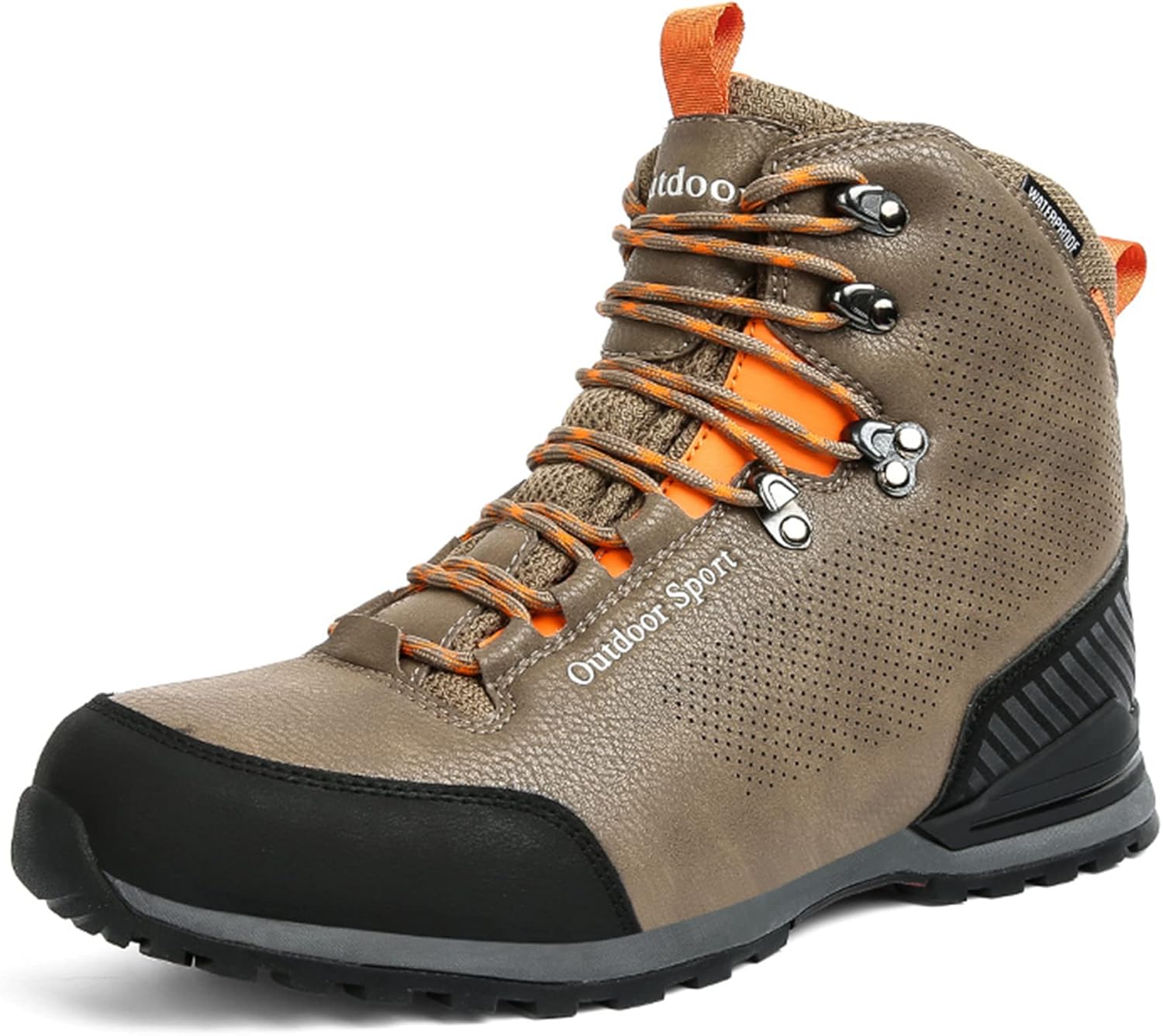 

Мужские походные ботинки средней водонепроницаемости для треккинга на открытом воздухе, легкие горные и прогулочные ботинки Betoosen, хаки