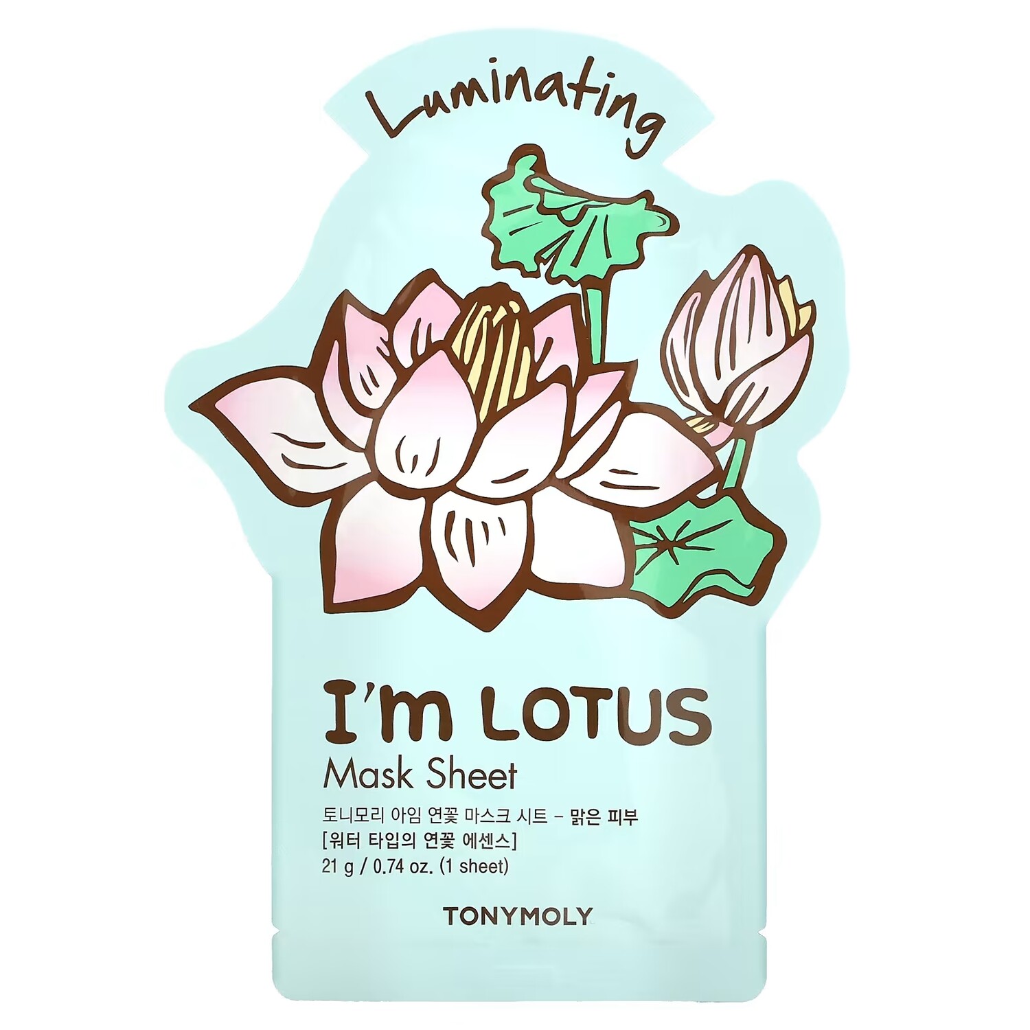 

Tony Moly I’m Lotus Lumination Beauty Mask Тканевая маска, 1 шт., 0,74 унции (21 г)