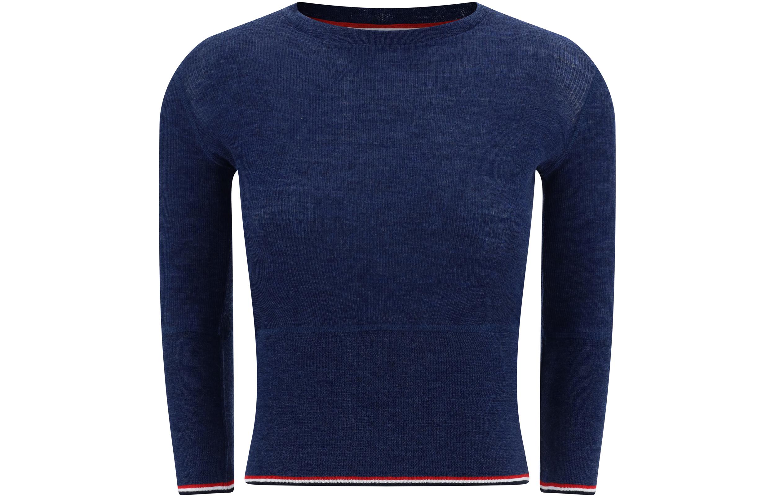 

THOM BROWNE Свитер женский Navy Blue с круглым вырезом Moderate Others