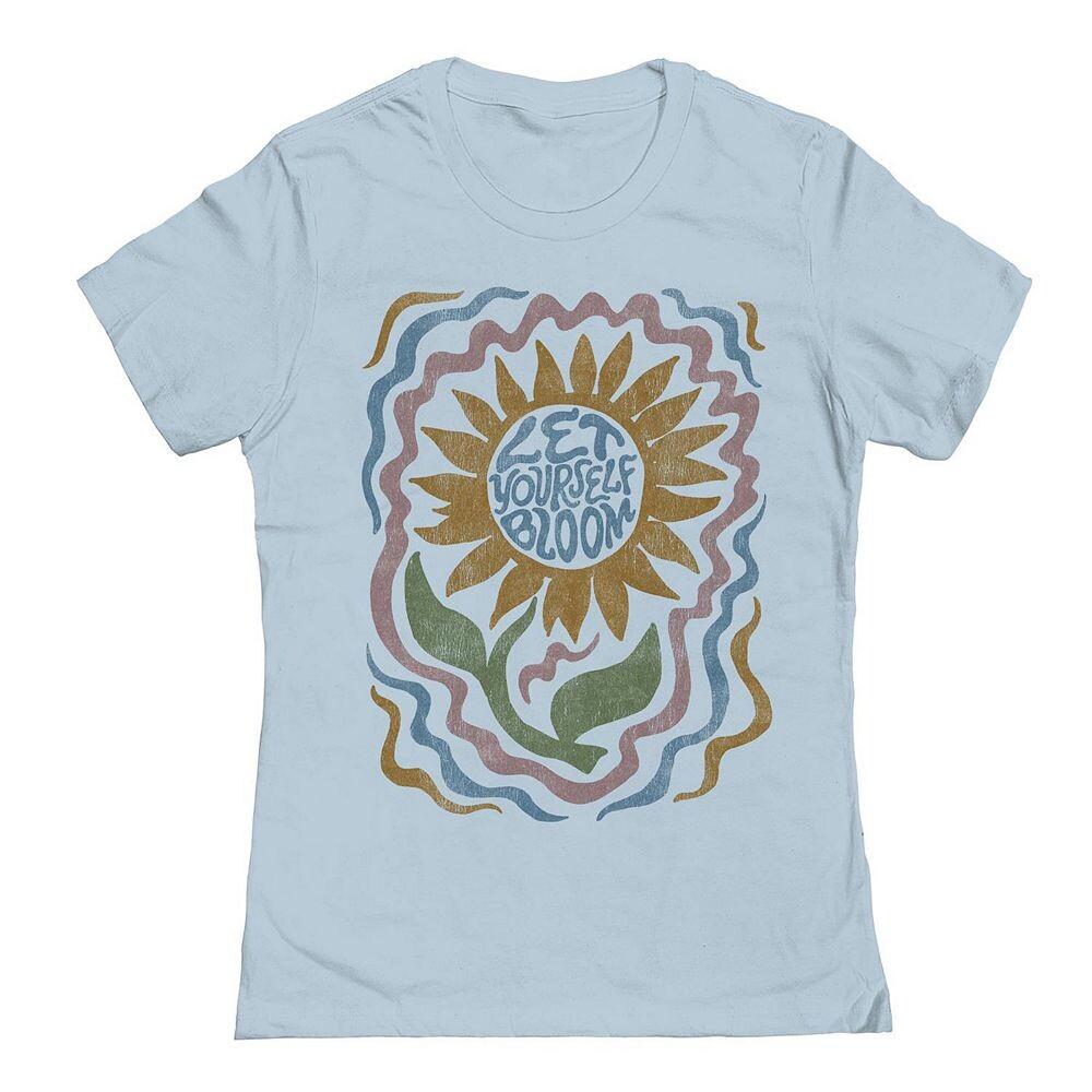 

Футболка Junior's Bloom с рисунком COLAB89 by Threadless, цвет Light Blue