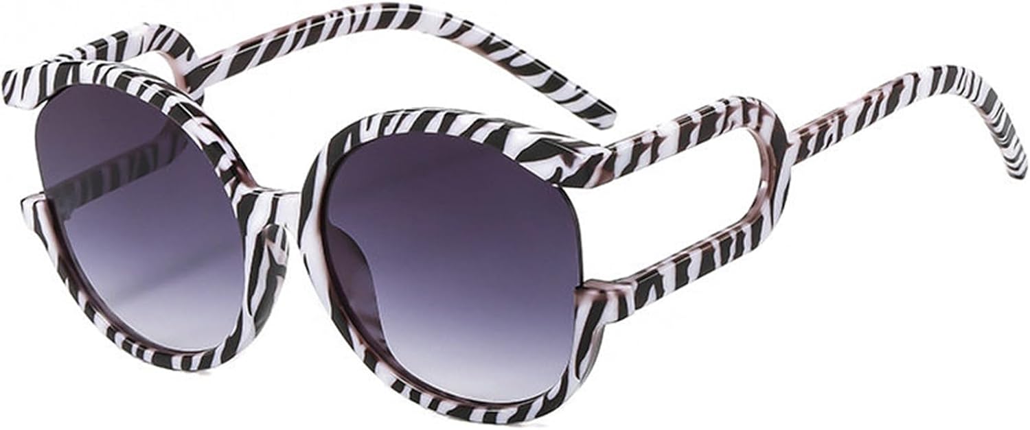 

Хелена Винтажные большие солнцезащитные очки для женщин и мужчин, роскошные, для активного отдыха, овальные, ретро, ​​модные, панк, трендовые солнцезащитные очки UV400 S65 helena, Zebra