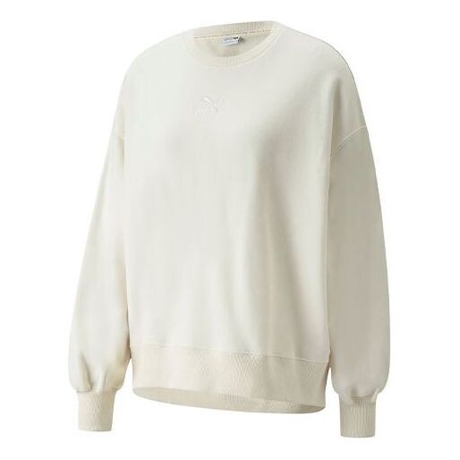 

Свитер logo embroidery round-neck sweatshirtbeige Puma, бежевый