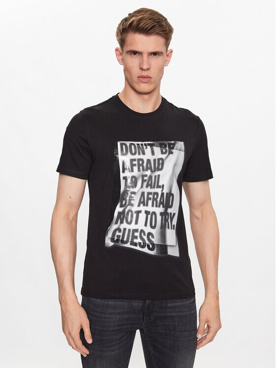 

Футболка узкого кроя Guess, черный