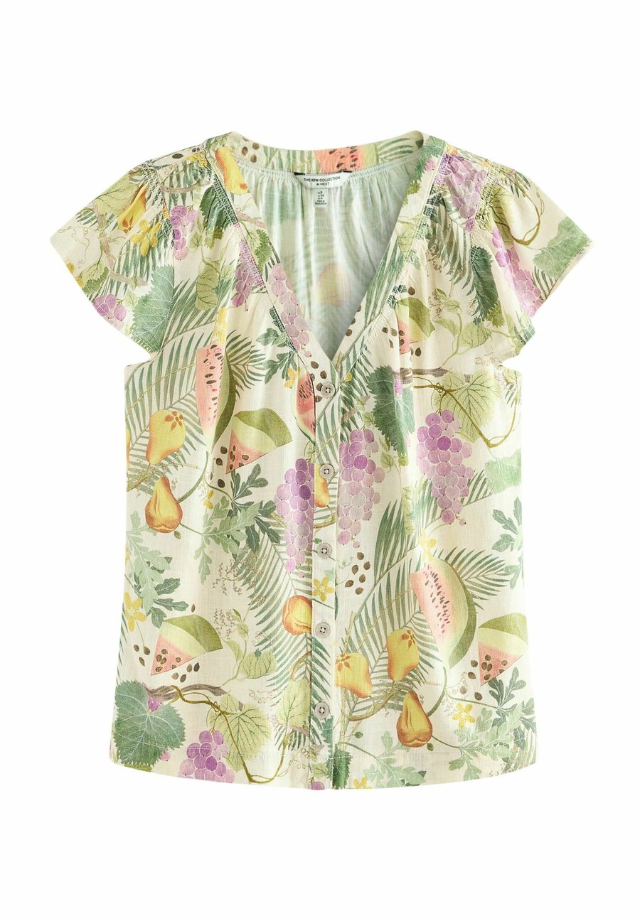 

Блуза Next REGULAR FIT BLEND RUFFLE SLEEVE , Kew Gardens Multicolour Fruit/Green