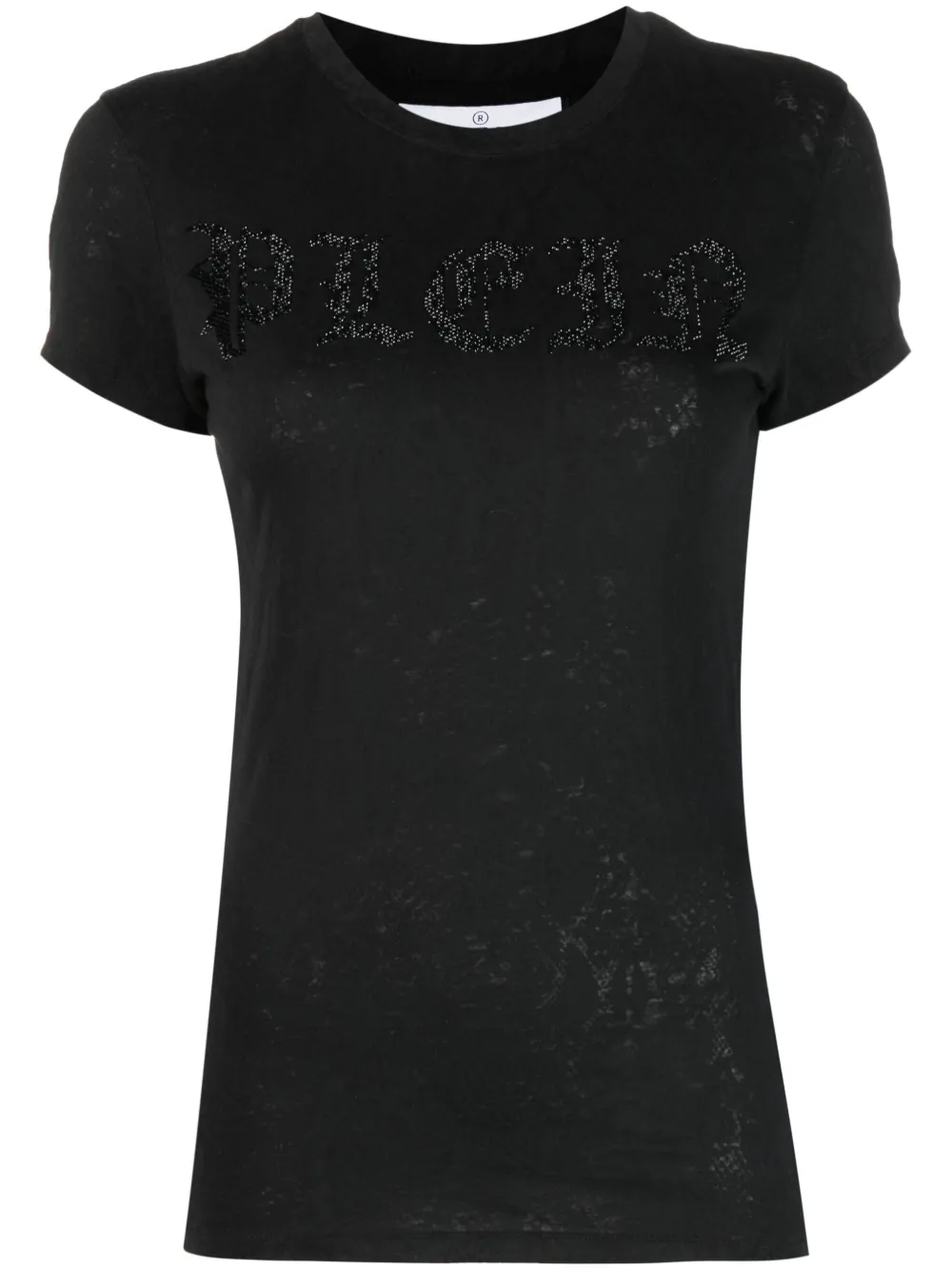 

Футболка с логотипом и стразами Philipp Plein, черный