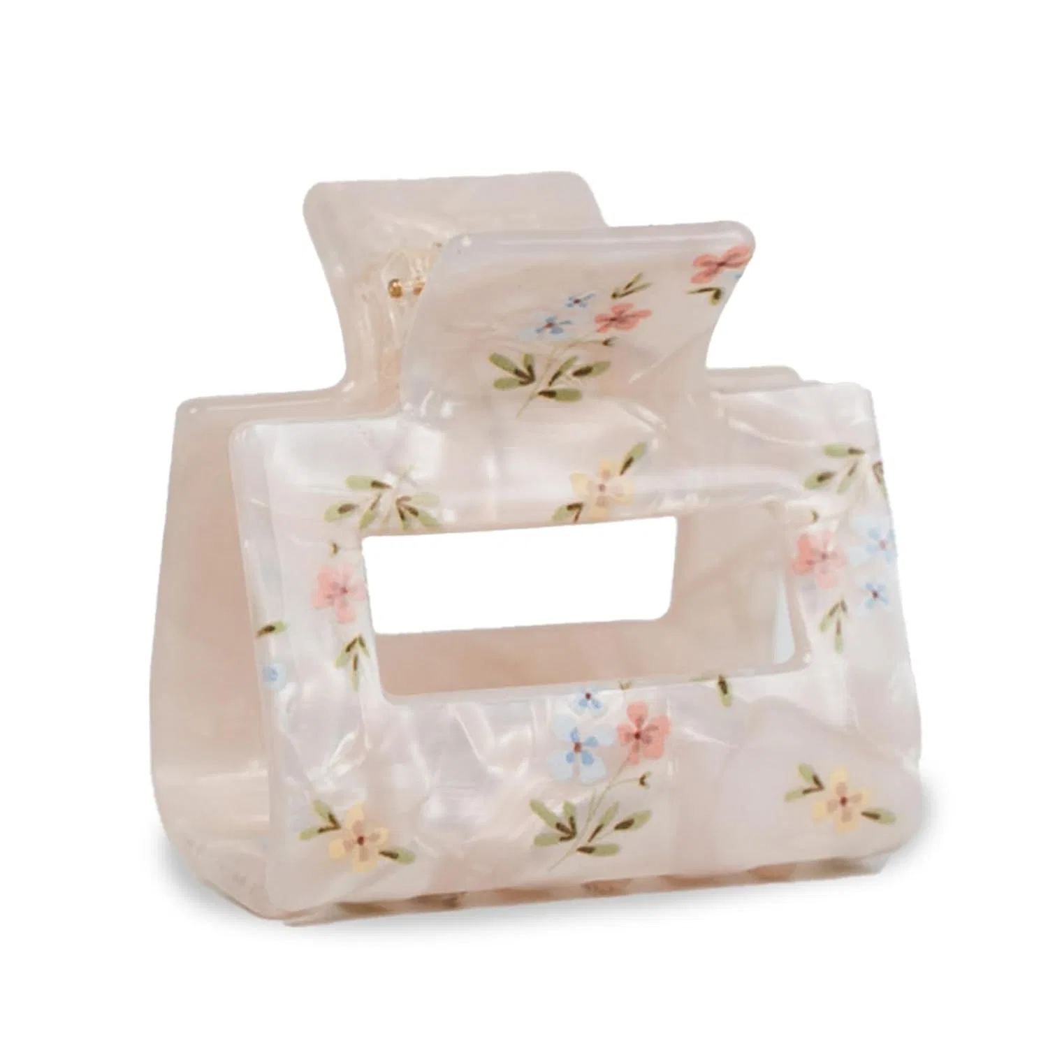 Женская заколка-краб для волос Elva из органического ацетата Claide, Mother Of Pearl Floral Pattern