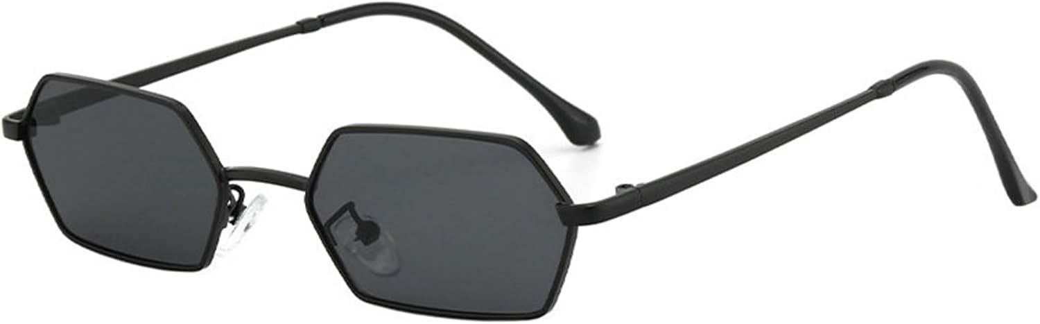 

Хелена Ретро Маленькие шестиугольные металлические солнцезащитные очки для женщин, модные сине-розовые линзы, защита от УФ-излучения UV400, мужские солнцезащитные очки в стиле панк helena, C1