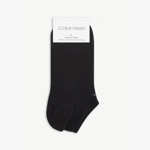 

Набор из трех носков из смесового хлопка с вышитым логотипом Calvin Klein, черный