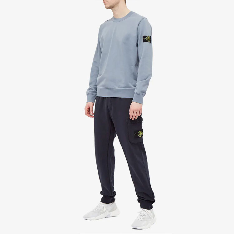 Толстовка мужская Powder Blue Stone Island, розовый/голубой — фото 4
