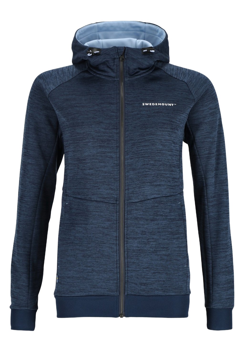 

Толстовка на молнии TRAINING LOGO ZIP HOOD W II - Fleece jacket Swedemount, цвет Navy Melange Lt Blue