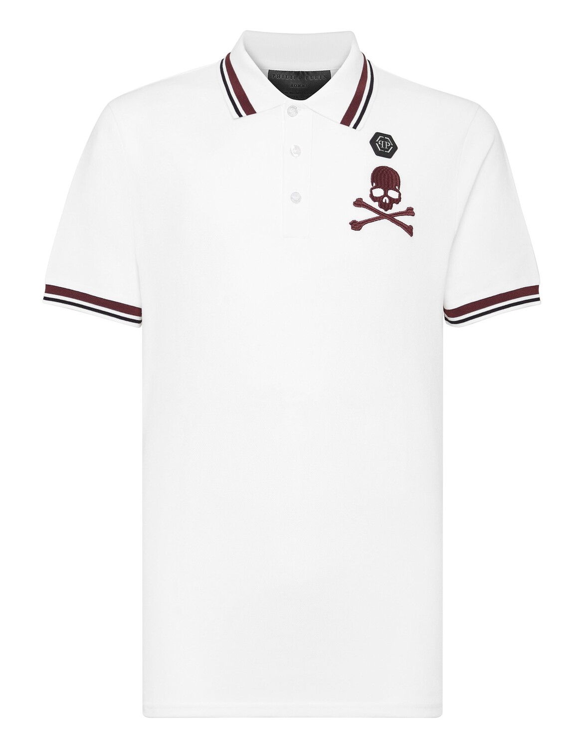

Рубашка-поло приталенного кроя SS Skull&Bones Philipp Plein, белый