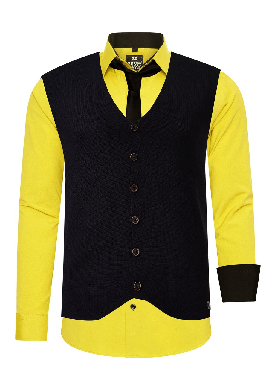 

Приталенная рубашка на пуговицах Rusty Neal, цвет Yellow/Black