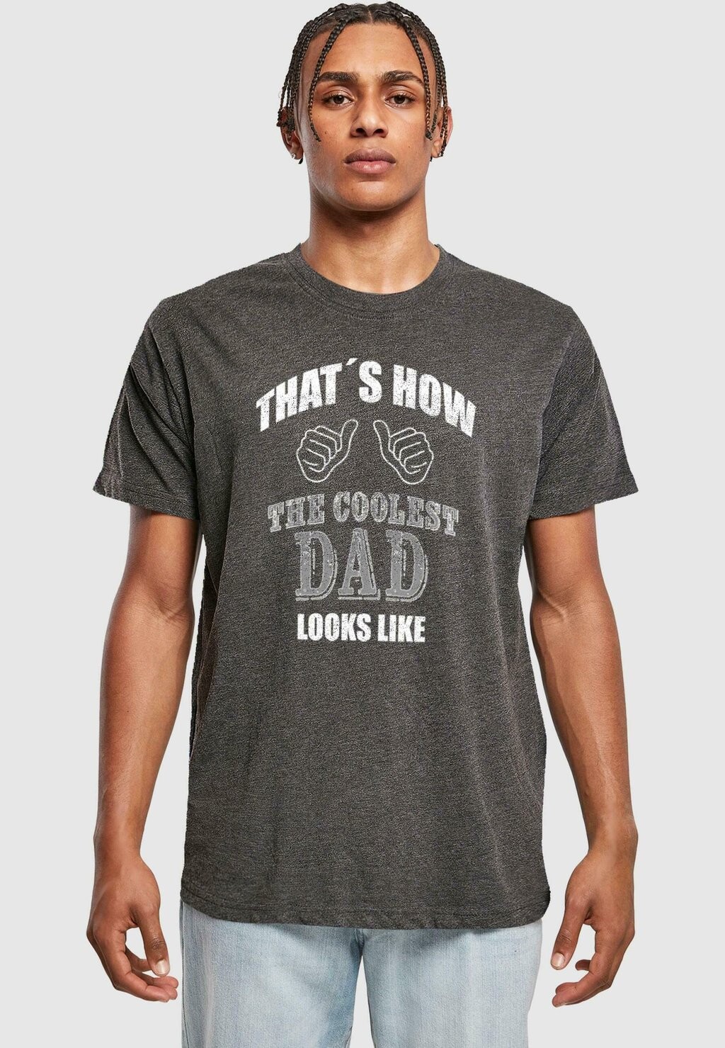 

Футболка с принтом COOLEST DAD ROUND NECK Merchcode, цвет charcoal