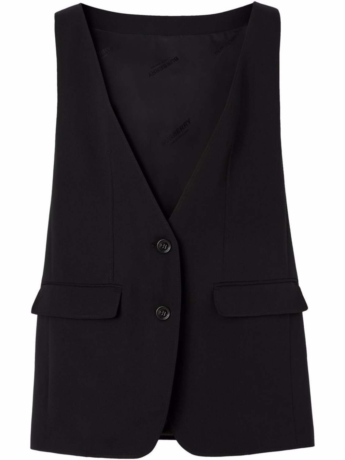 

Burberry жилет строгого кроя, черный