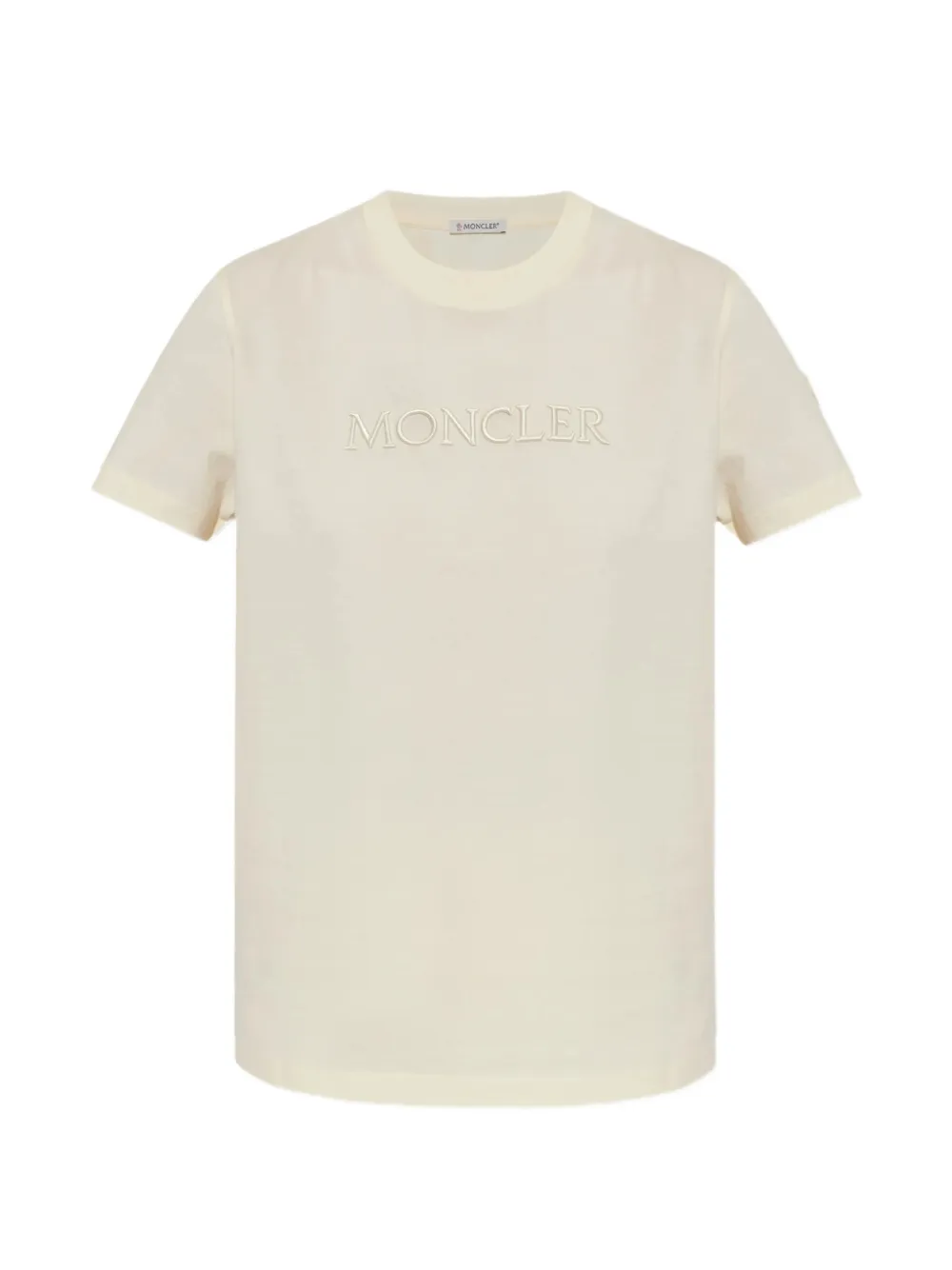 

Хлопковая футболка Moncler, бежевый