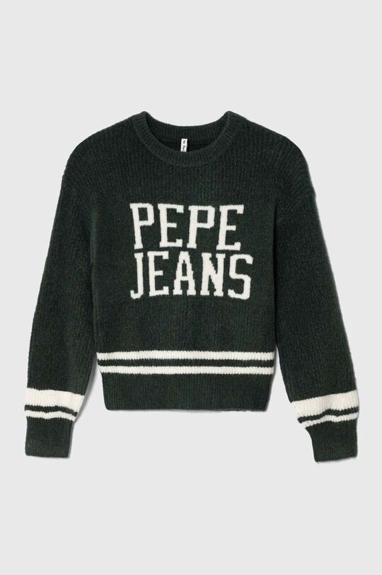 

Детский свитер из смесовой шерсти Pepe Jeans, зеленый