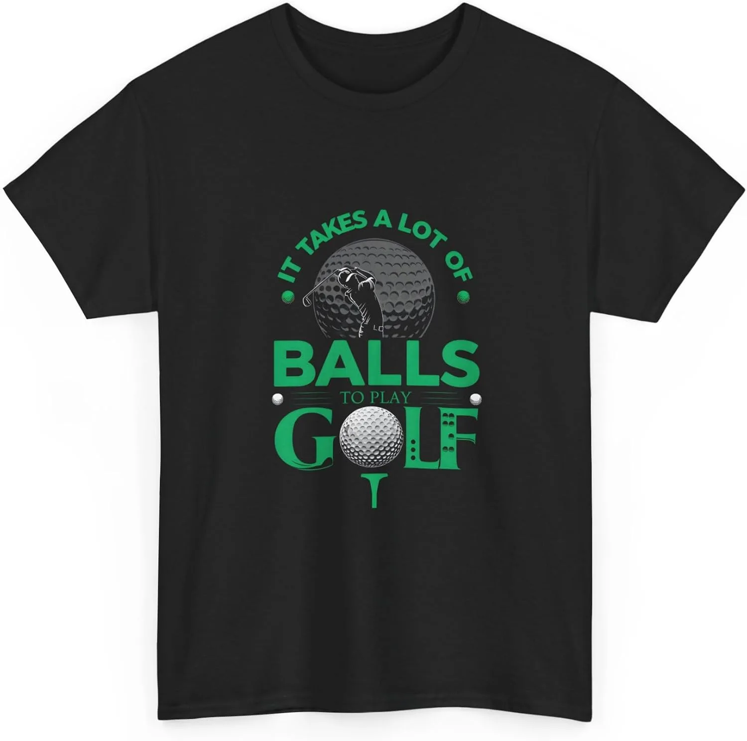 Футболка Funny Golf с принтом It Takes A Lot of Balls to Play Golf, Unisex — фото 3