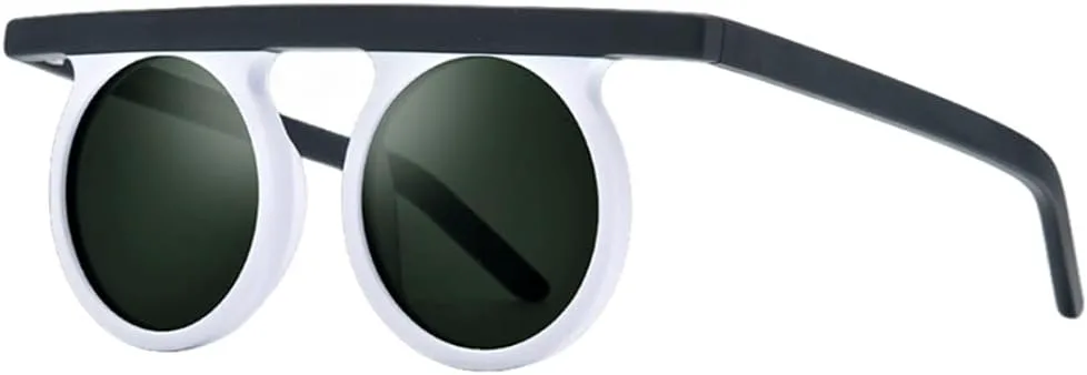 

Солнцезащитные очки MUTYNE из матового ацетата с поляризацией, женские, UV400, мужские, в стиле ретро, ​​винтаж, круглые, солнцезащитные очки, White Dark Green