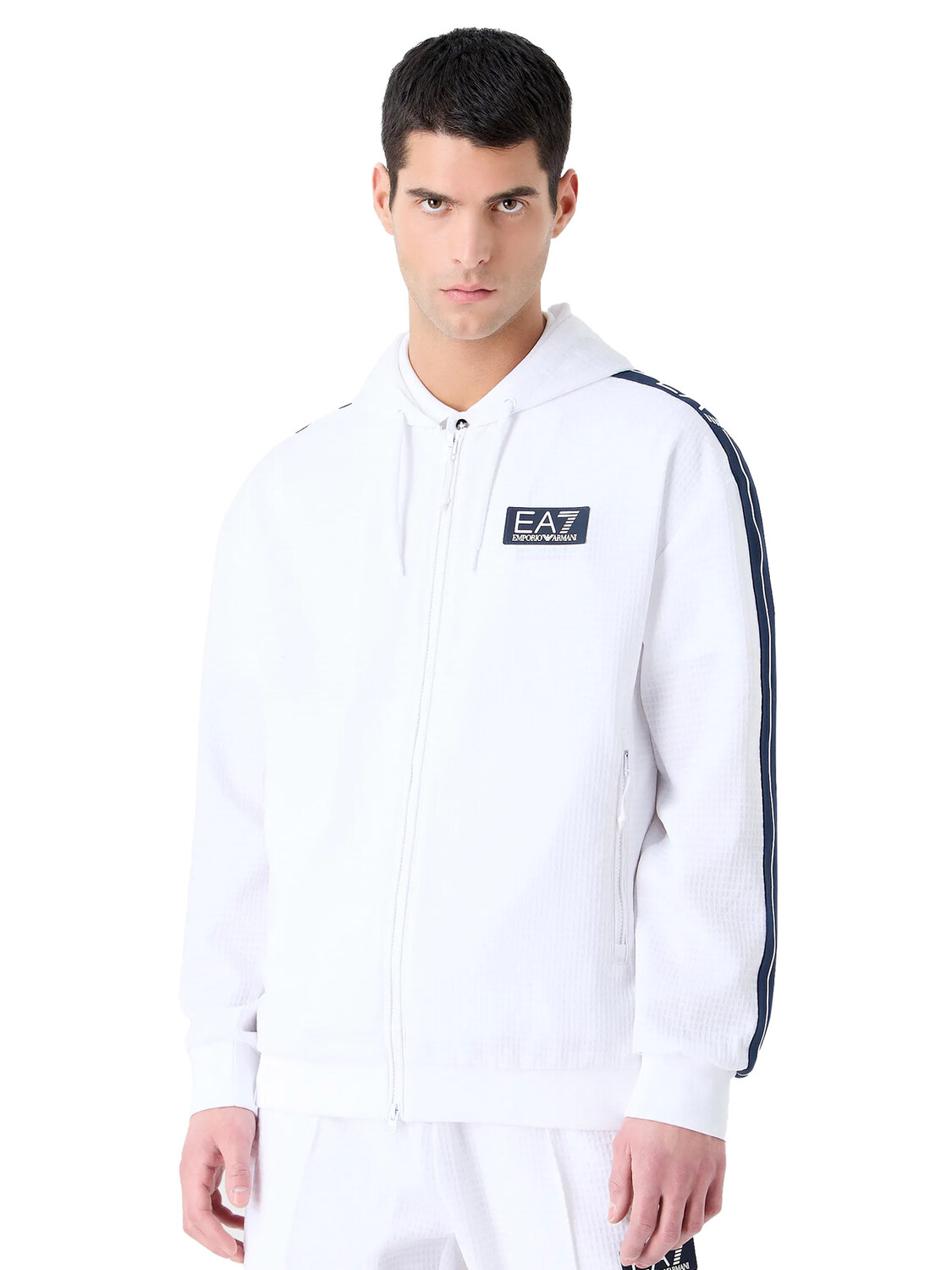 

Толстовка EMPORIO ARMANI Tennis Club, синий/белый