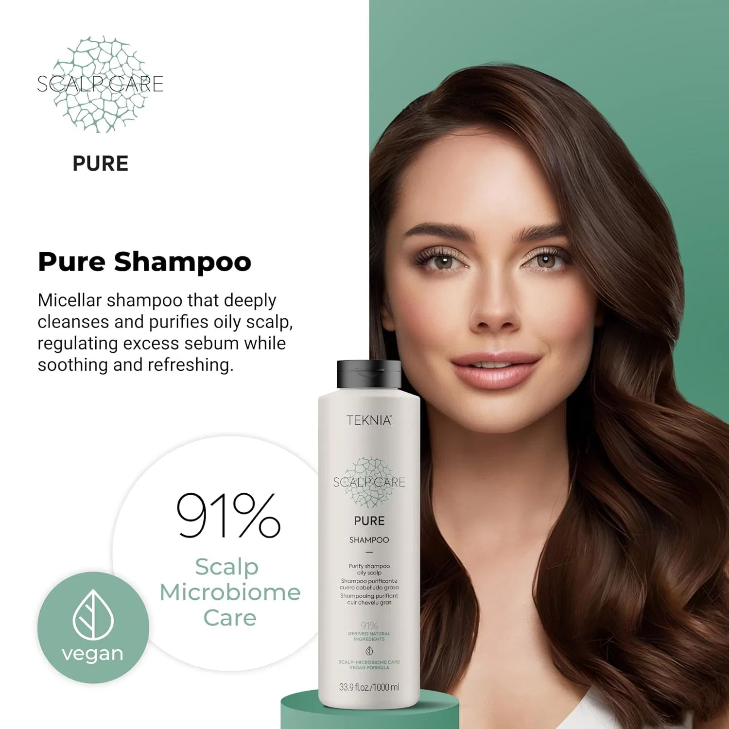 Шампунь Lakmé Teknia Scalp Care Pure, 1000 мл Lakme — фото 2