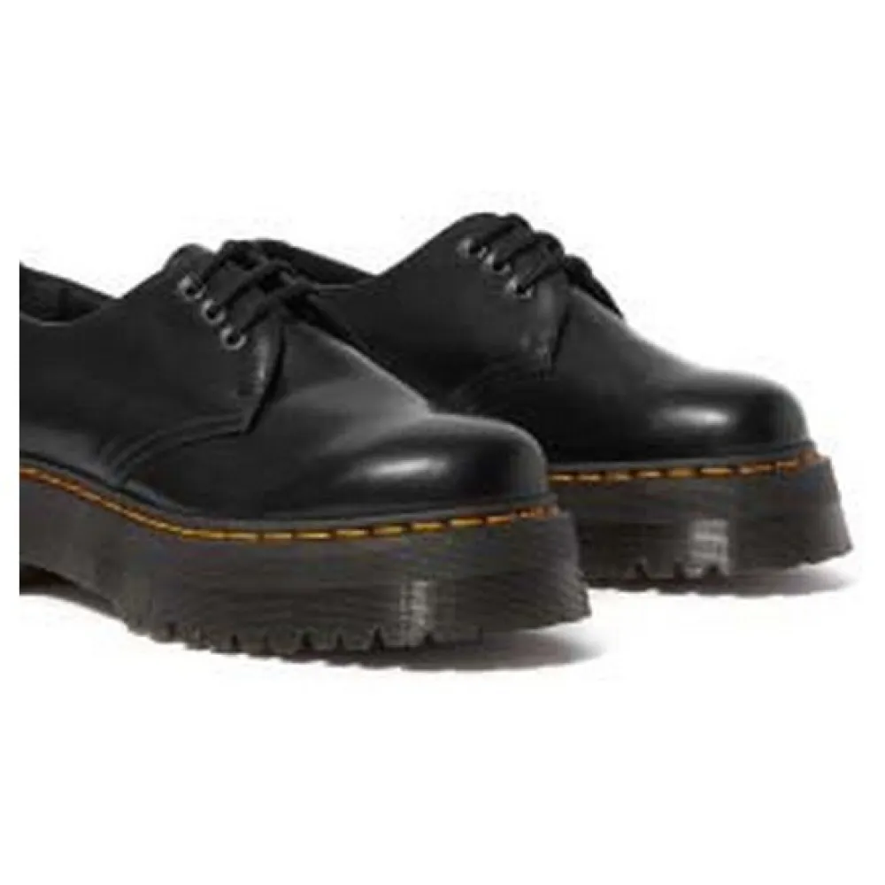 Ботинки Dr Martens 1461 Quad 3-Eye Polished Smooth, черный — фото 4