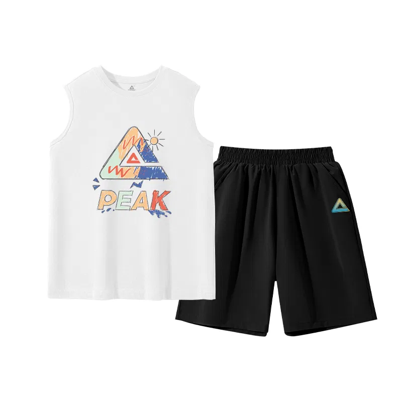 Спортивный костюм для детей PEAK White/PK Multicolor Graffiti-Black/PK Gradient Logo K
