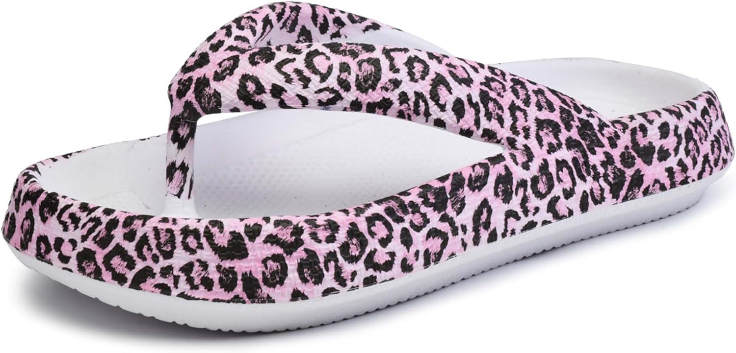 

Женские шлепанцы, леопардовый принт, мужские шлепанцы, легкий материал EVA, шлепанцы с толстой подошвой, шлепанцы, семенные шлепанцы, подходят как для дома, так и для улицы. (Для больших детей/взрослых) Vtiao, розовый