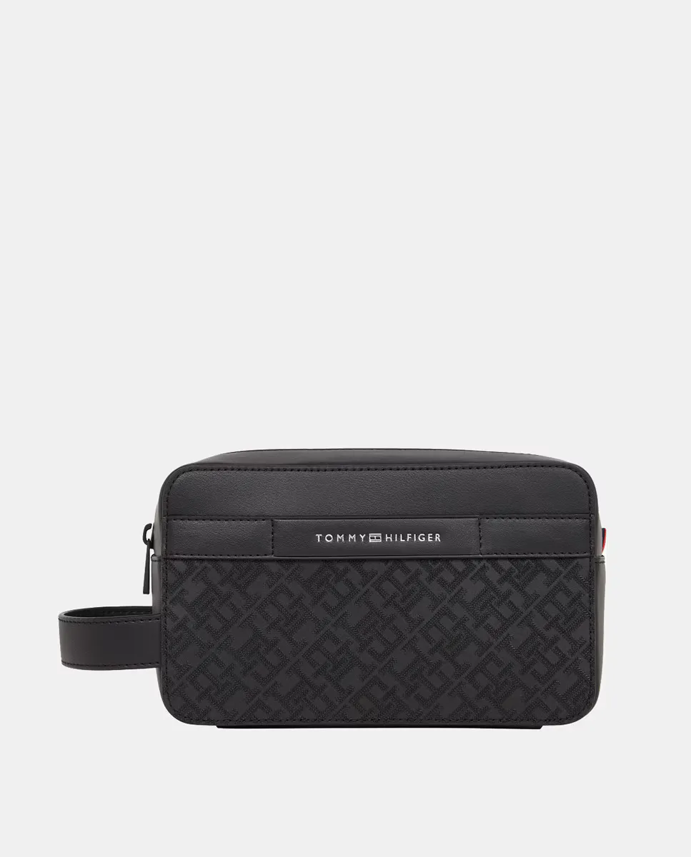 

Мужская сумка для туалетных принадлежностей с монограммой от Tommy Hilfiger, чёрный