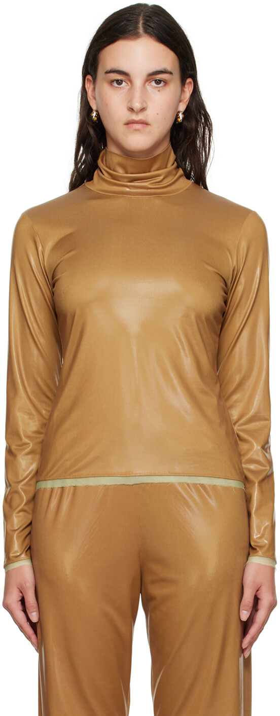

Водолазка Dries Van Noten Tan Raw Edge