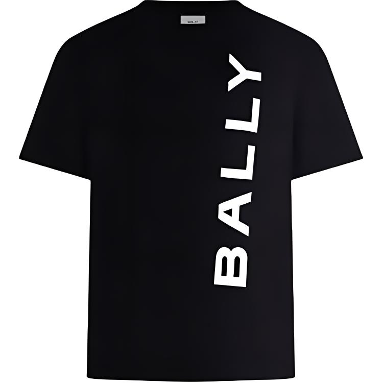 

Футболка из хлопка с принтом логотипа BALLY, черная