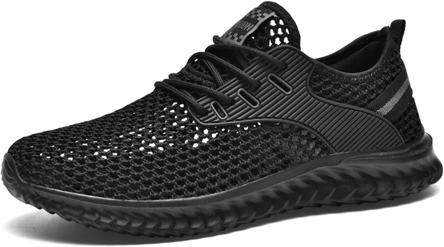 

Летние мужские спортивные легкие дышащие черные повседневные кроссовки для ходьбы, сетчатые беговые кроссовки Generic