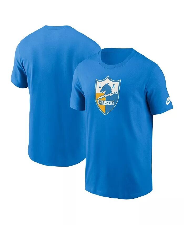

Мужская синяя футболка с логотипом Los Angeles Chargers Rewind Essential Nike, синий
