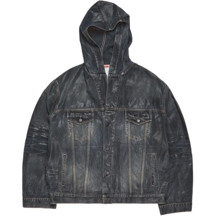 

Джинсовая куртка с капюшоном Acne Studios, синий