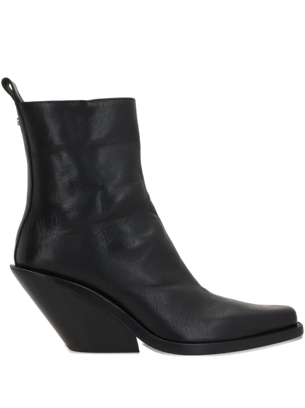 Ботинки из телячьей кожи на каблуке 75 мм Ann Demeulemeester, черный