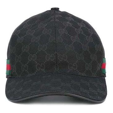 

Бейсболка original gg canvas baseball hat with web 'black' Gucci, черный