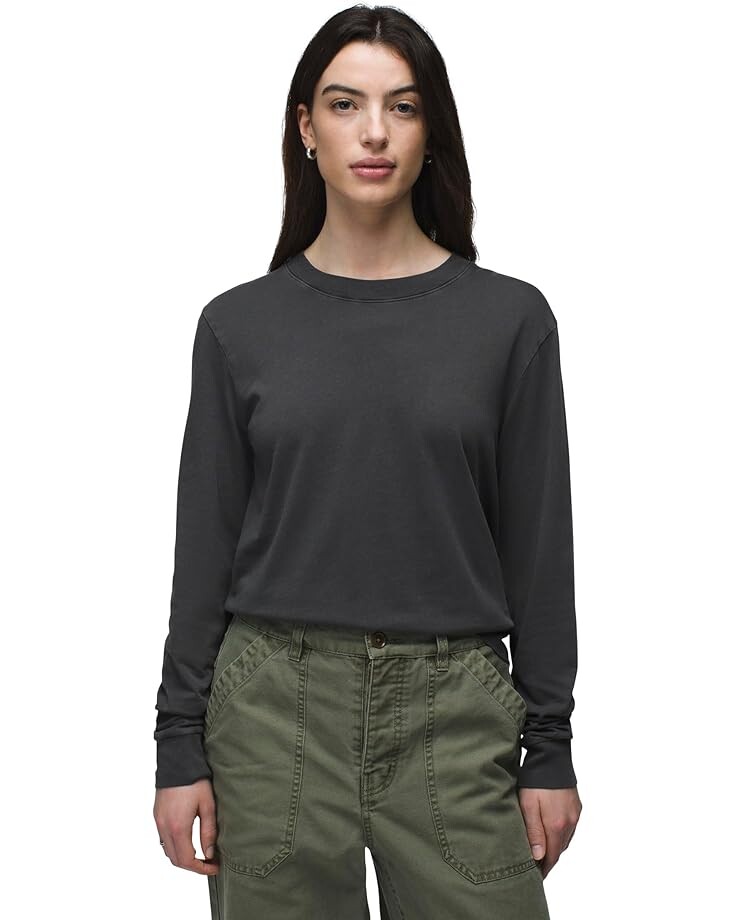 

Лонгслив Prana Everyday Vintage Washed Long Sleeve Tee, угольный