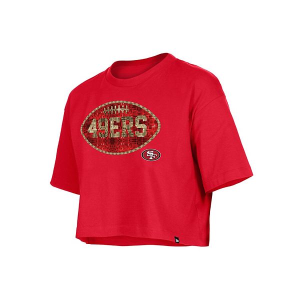 Девчачья футболка San Francisco 49ers с переливающимися пайетками New Era — фото 3