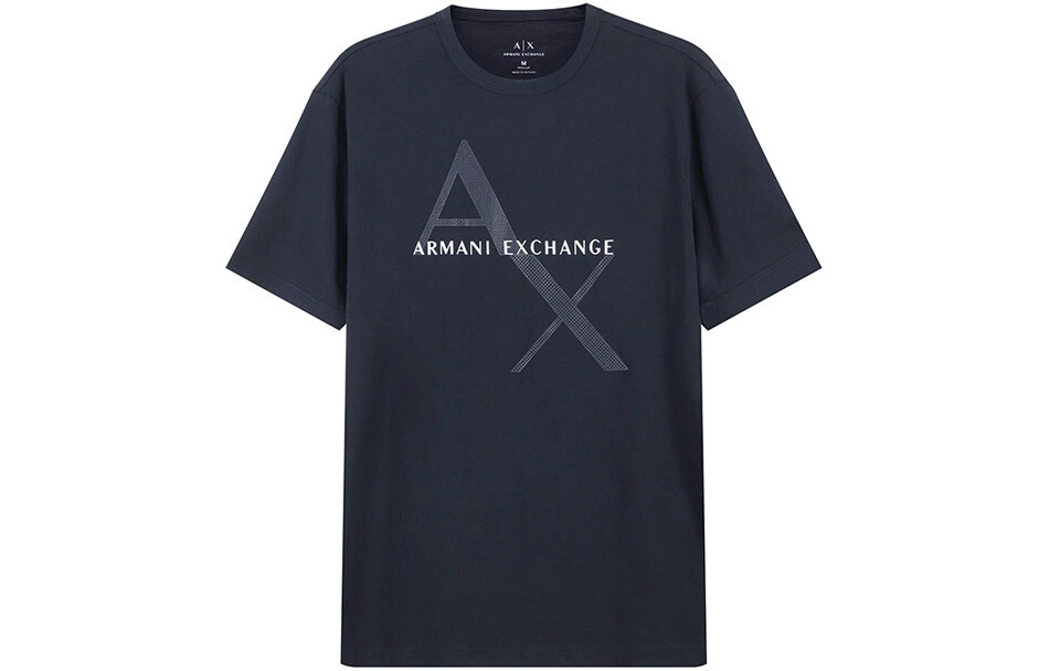 

Футболка мужская темно-синяя Armani Exchange, темно-синий