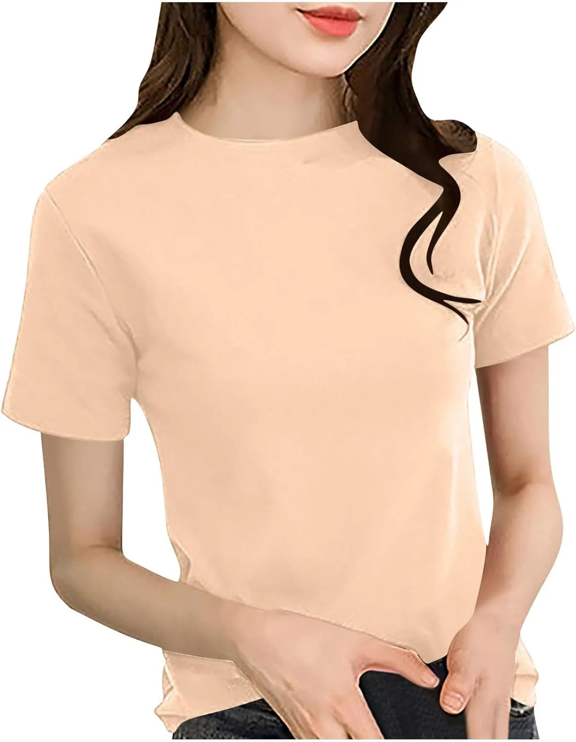 

Женская футболка с круглым вырезом и коротким рукавом OSFVNOXV