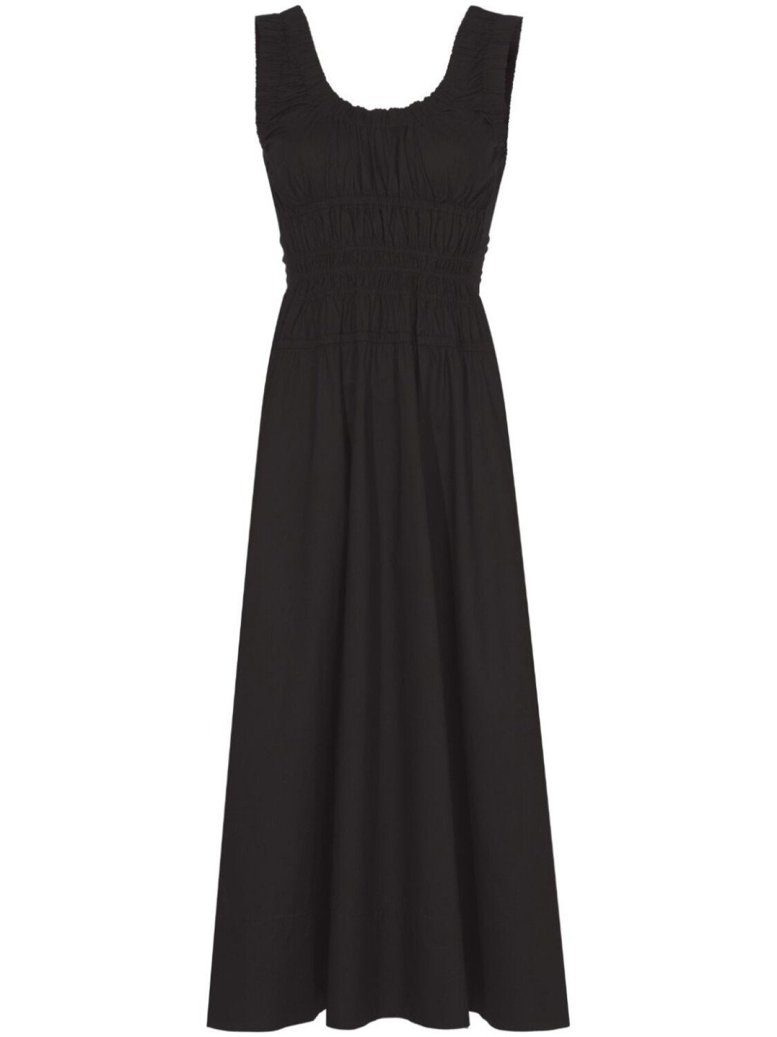 

Proenza Schouler White Label gathered poplin midi dress, черный