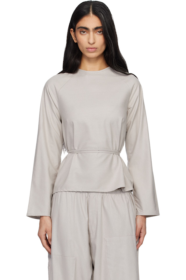 

Baserange Фартук с длинными рукавами, бежевого цвета